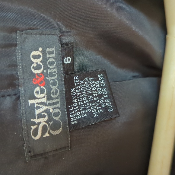 Blazer, Style &Co, black/gray pinstripe - Picture 2 of 5